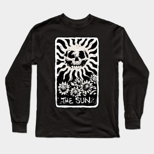 The Sun Skeleton Skull Tarot Card Long Sleeve T-Shirt